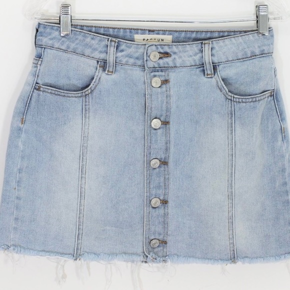 PACSUN Denim Jean Mini Skirt 27 - Picture 4 of 4